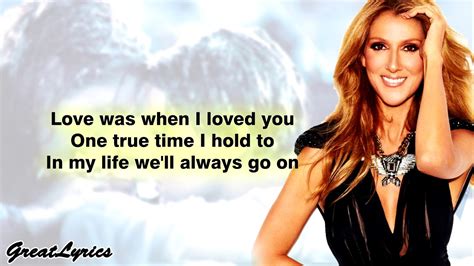 celine dion titanic lyrics.